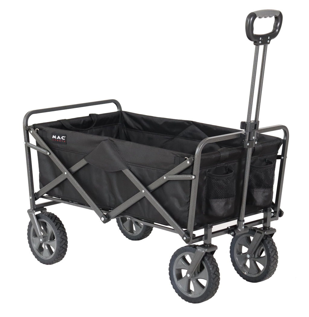 Collapsible Folding Outdoor Utility Wagon, Black O180445