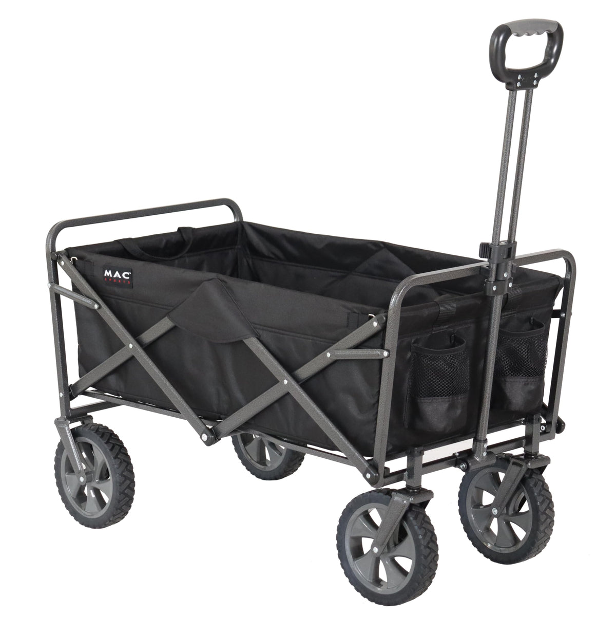 Collapsible Folding Outdoor Utility Wagon, Black O180445