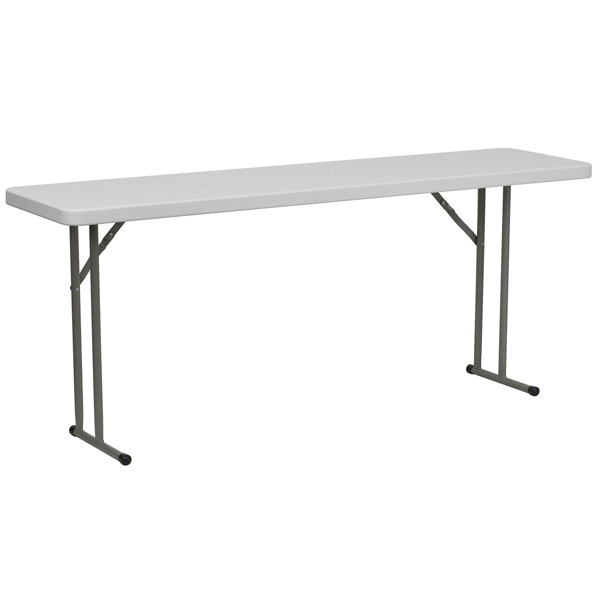 6 Pack 6-Foot Granite White Plastic Folding Training Table O837