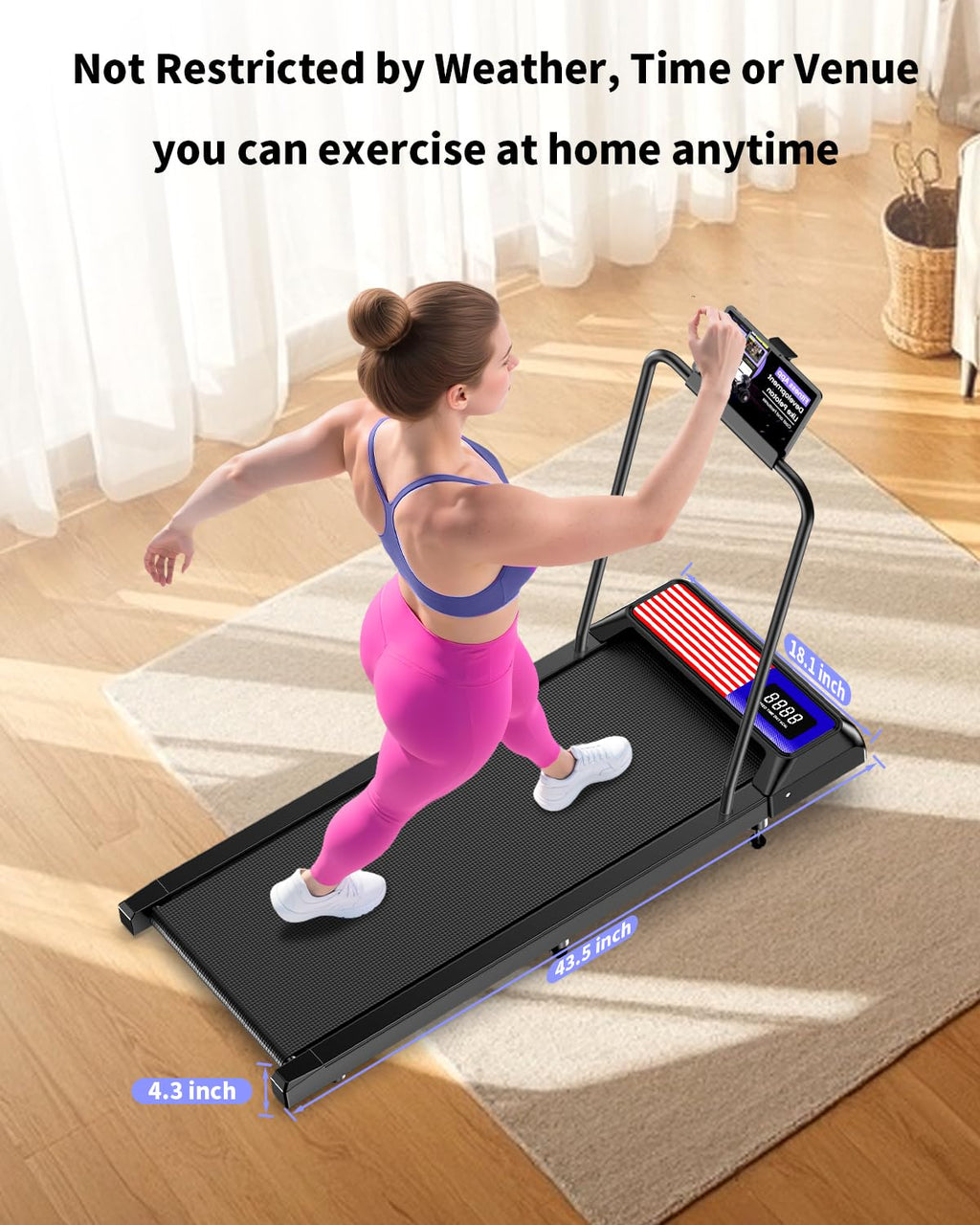 Portable Under Desk Treadmill with Incline T97018