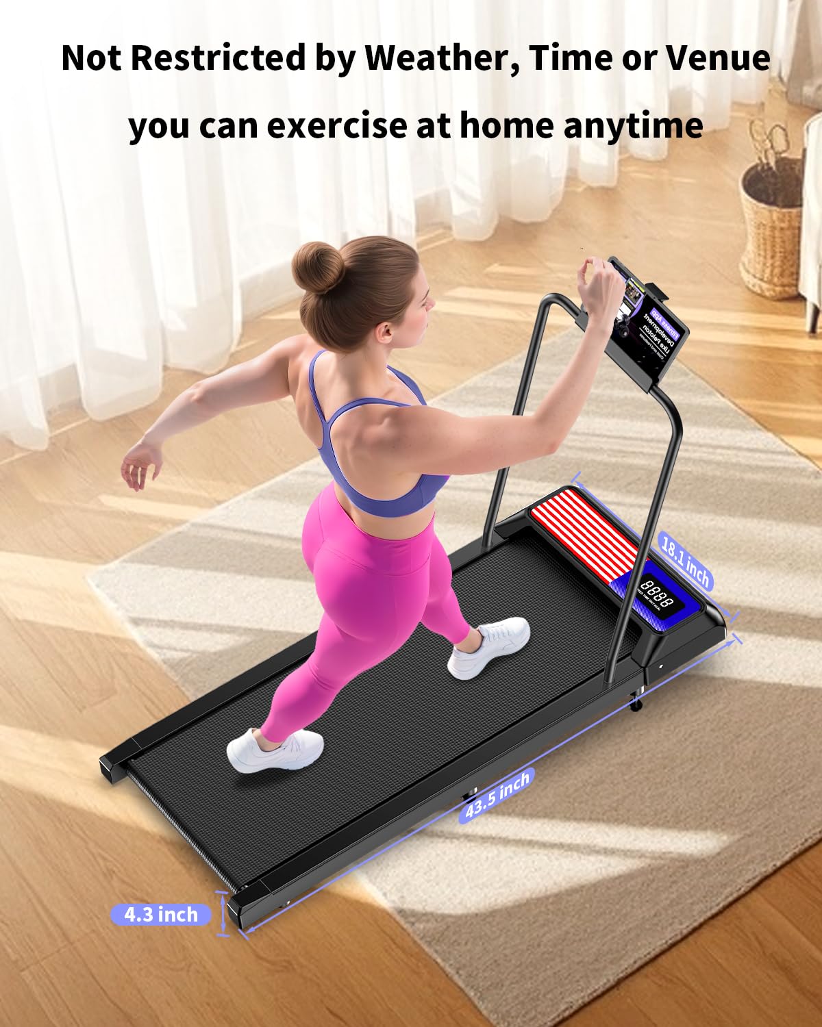 Portable Under Desk Treadmill with Incline T97018