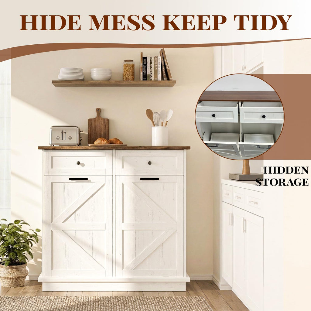 Double 10-Gal Tilt Out Trash Cabinet L559143
