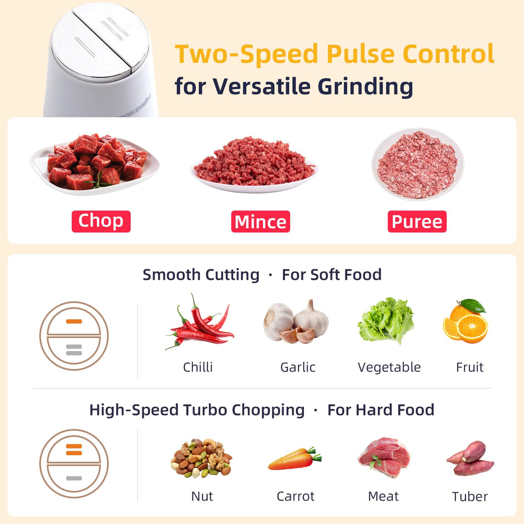 500W Stainless Steel 8-Cup Glass Bowl Food Processor P907196