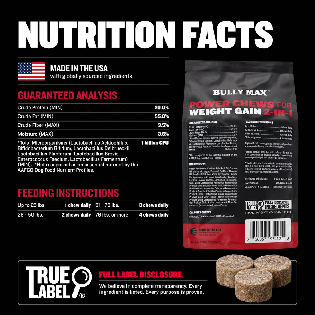 High Calorie Dog Weight Gainer Soft Chews 75 Chews I95481