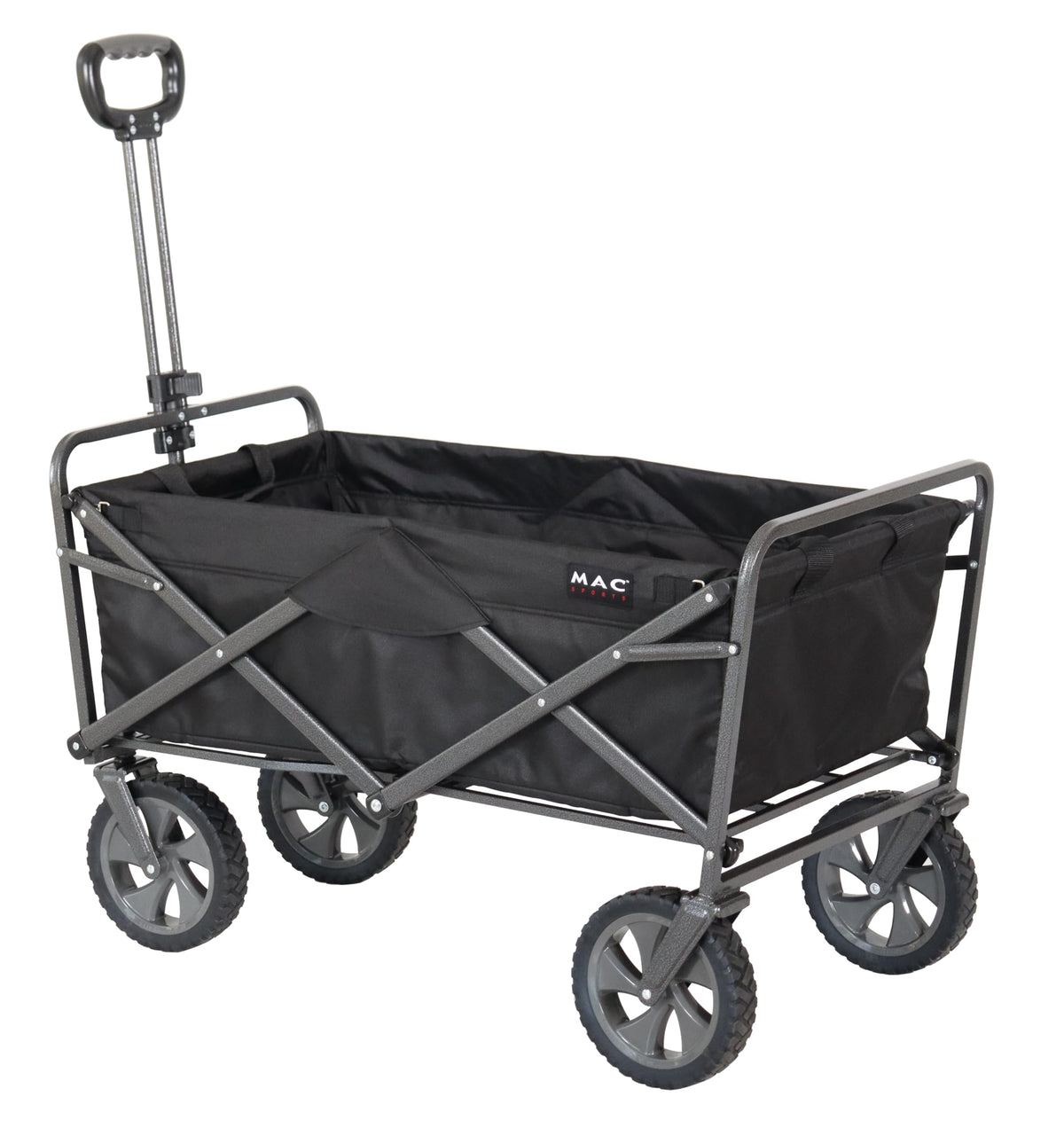 Collapsible Folding Outdoor Utility Wagon, Black O180445