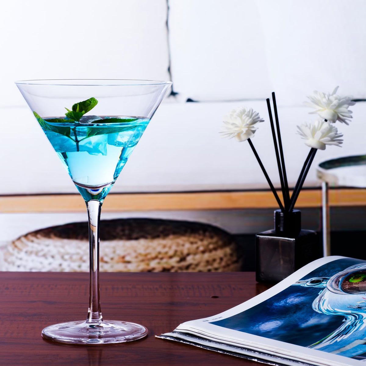 Martini Glasses Set of 4 Hand Blown 9.5oz J437