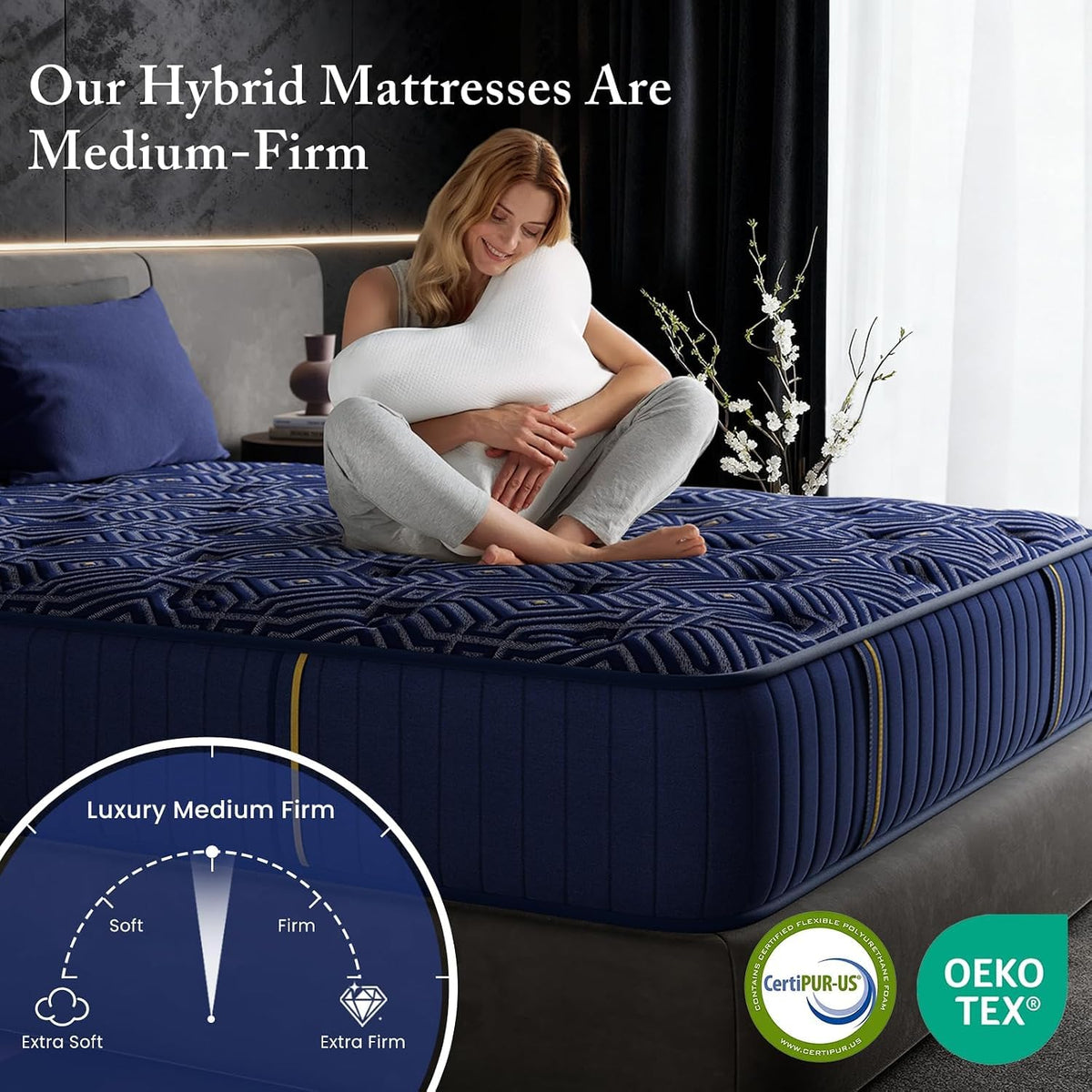 Full Size 12 Inch Medium Firm Gel Memory Foam Mattress V787238