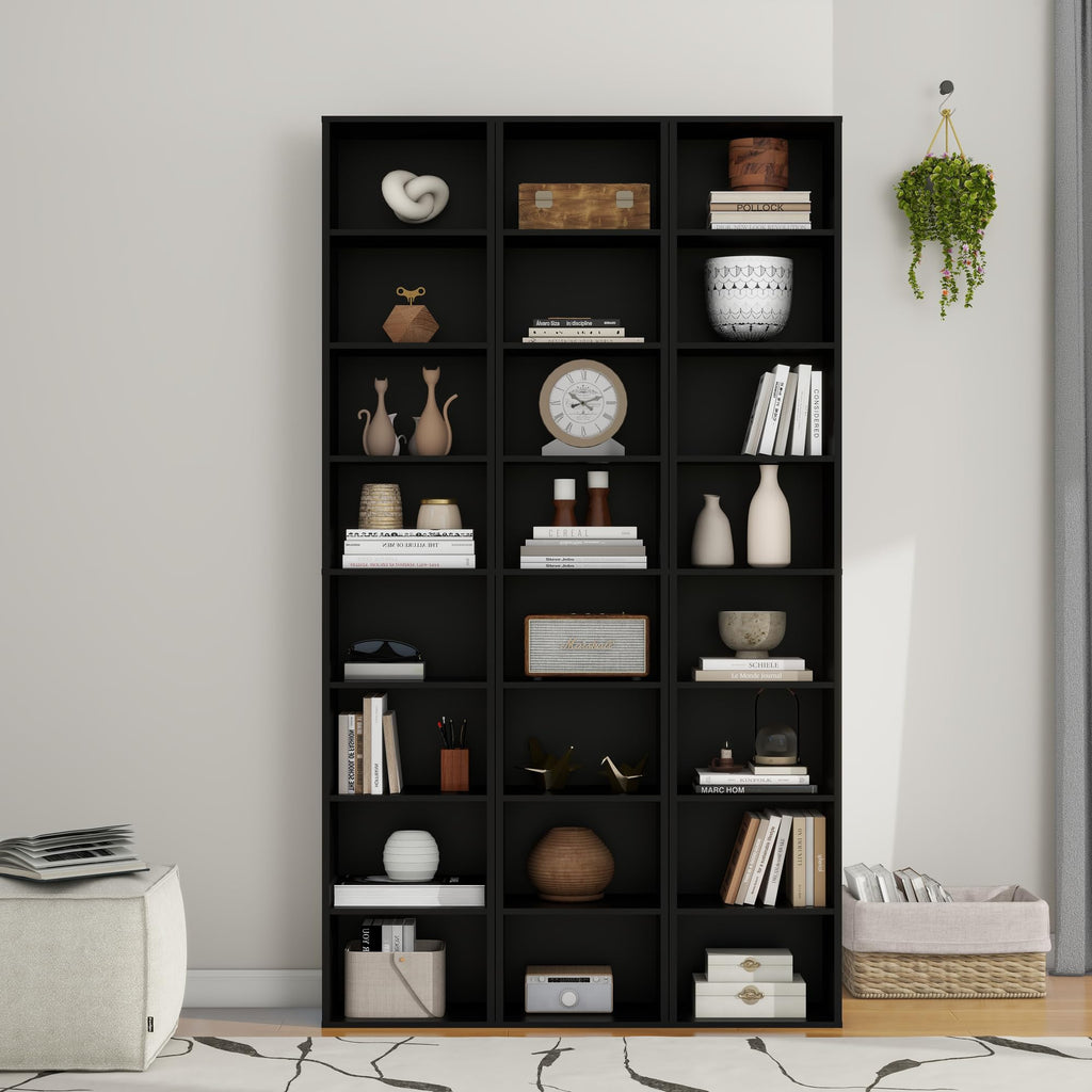 8 Tier Black Storage Shelf Bookcase U606