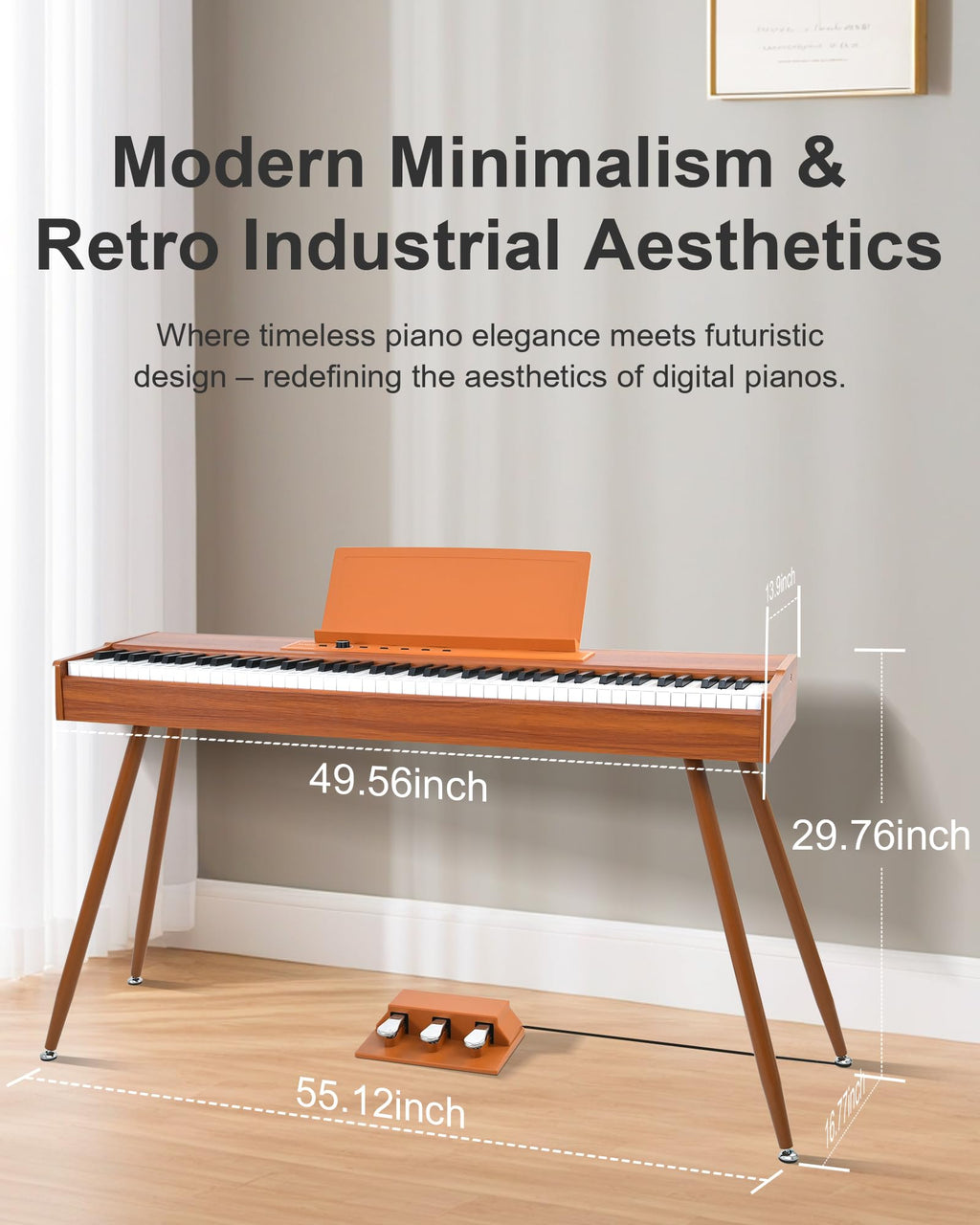 88 Key Full Weighted Hammer-Action Digital Piano with Stand J428700