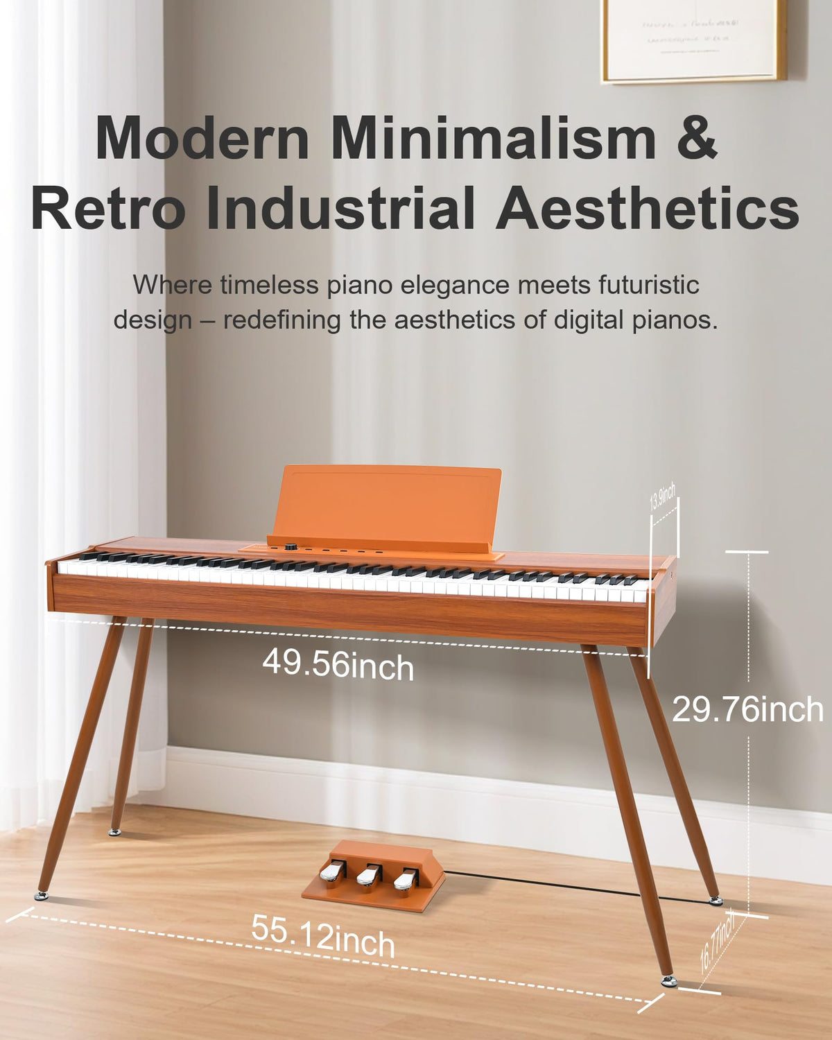 88 Key Full Weighted Hammer-Action Digital Piano with Stand J428700