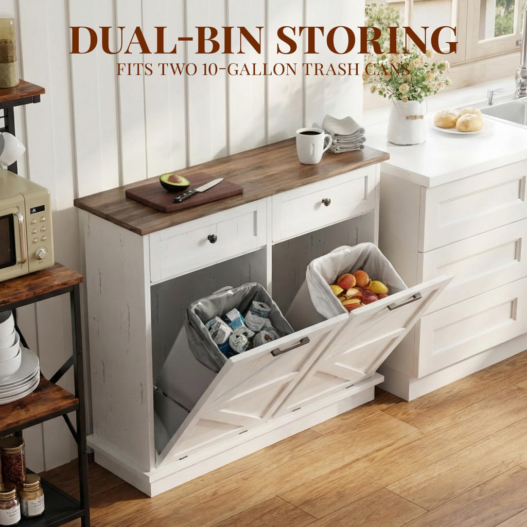 Double 10-Gal Tilt Out Trash Cabinet L559143