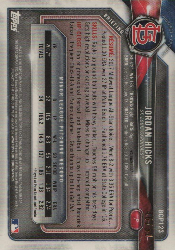 2018 Bowman Chrome Prospects Baseball Mega Box C6002