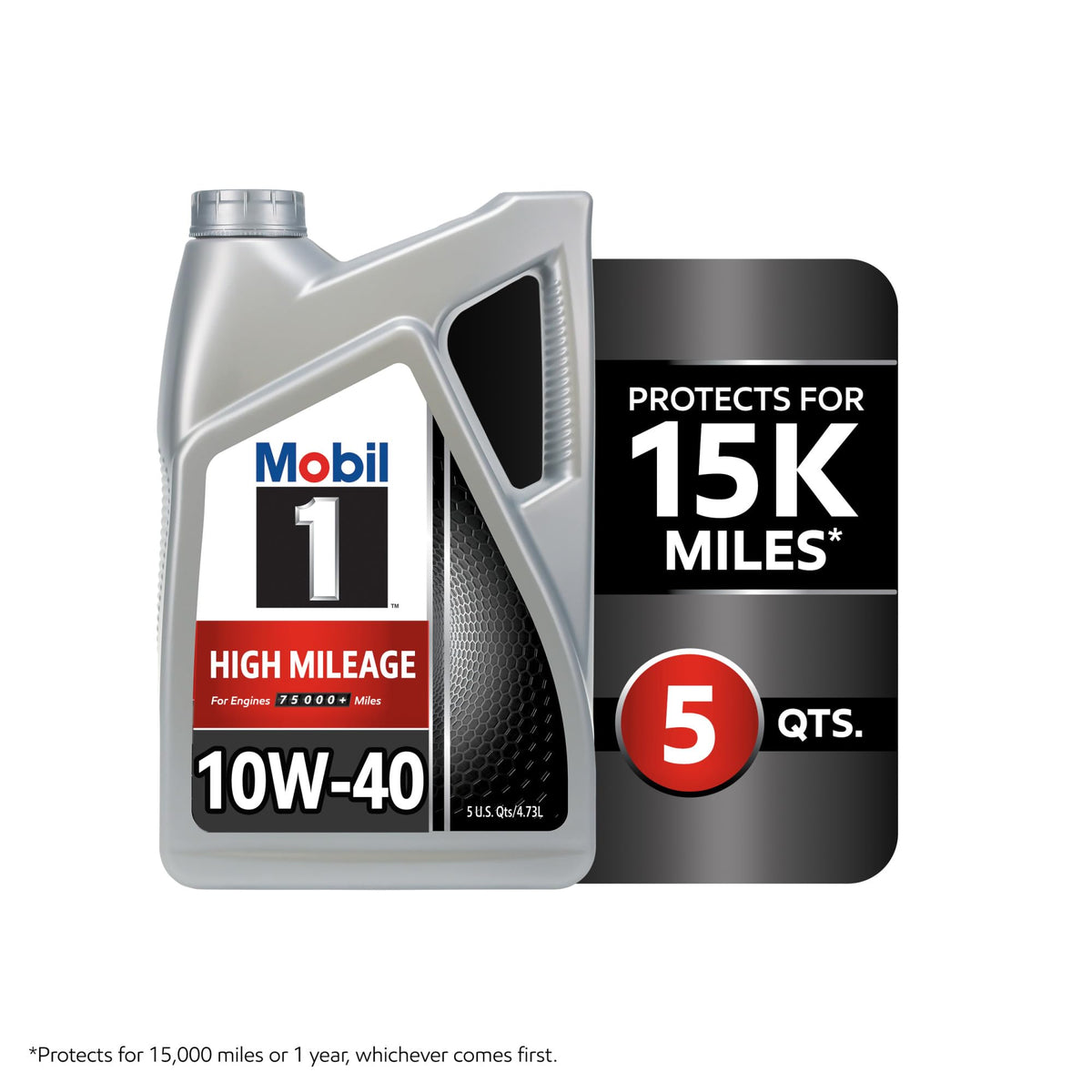 High Mileage Full Synthetic 10W-40 Motor Oil 5 Quart I188