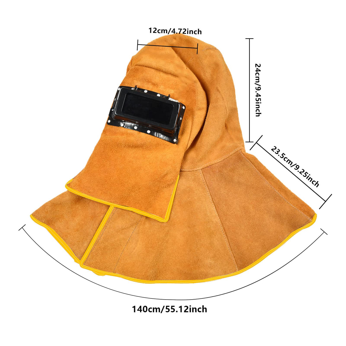 Cowhide Leather Welding Hood with Auto Darkening Filter A828