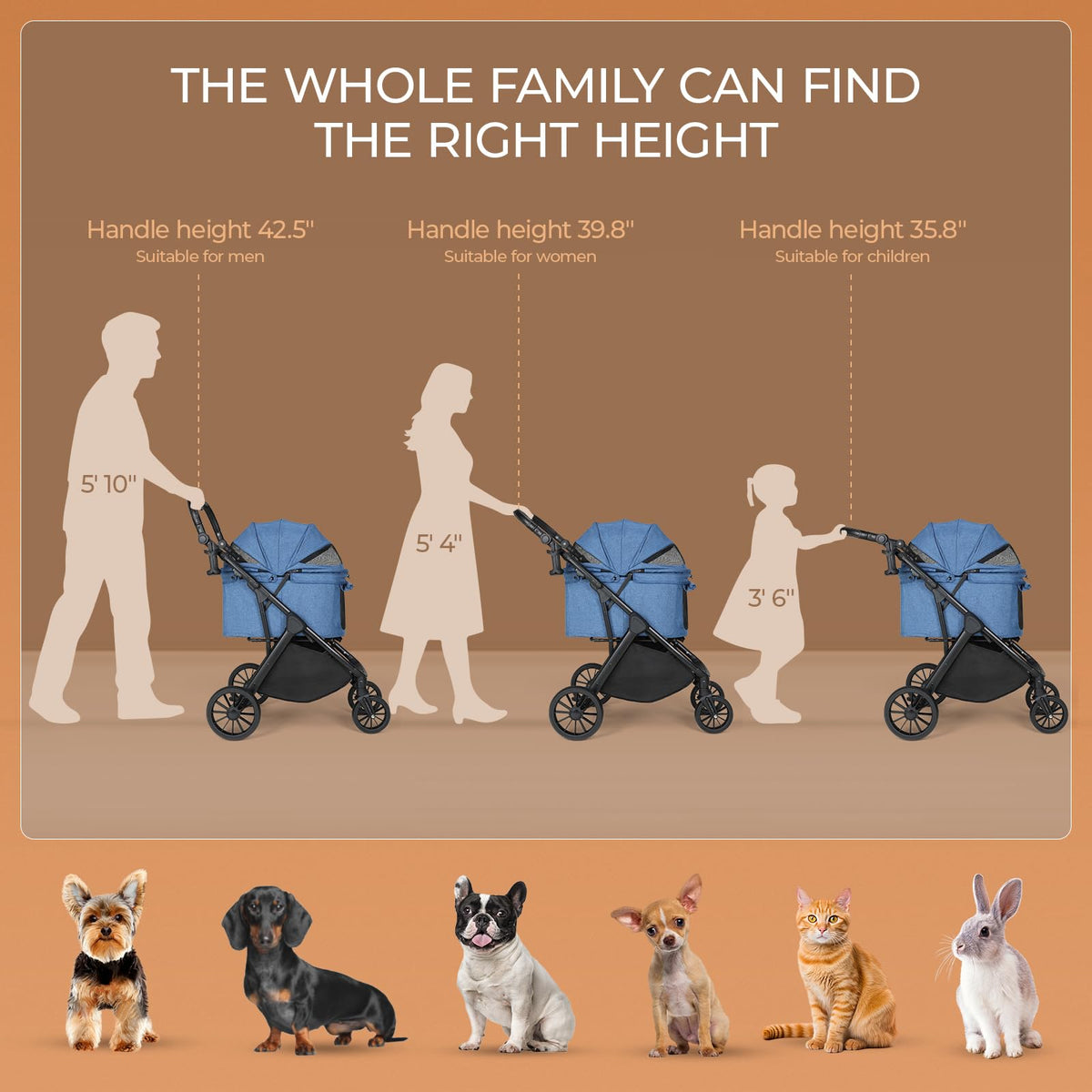 Foldable Dog Stroller O9084