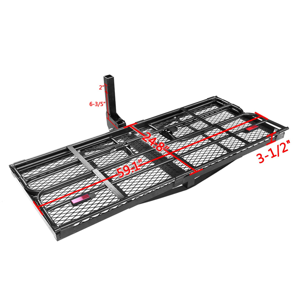Heavy Duty Folding Hitch Mount Cargo Carrier 60" x 24" x 14.4" P92724