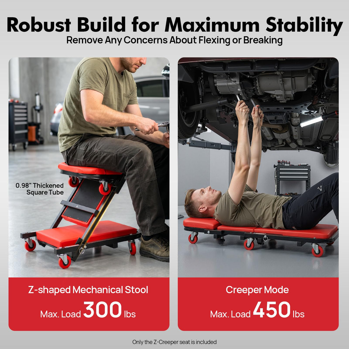 Heavy Duty 2 in 1 Z Creeper Seat V61466