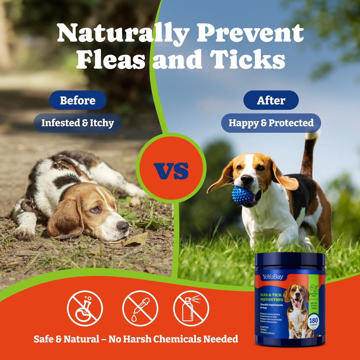 Dog Flea & Tick Prevention Chewables D1200