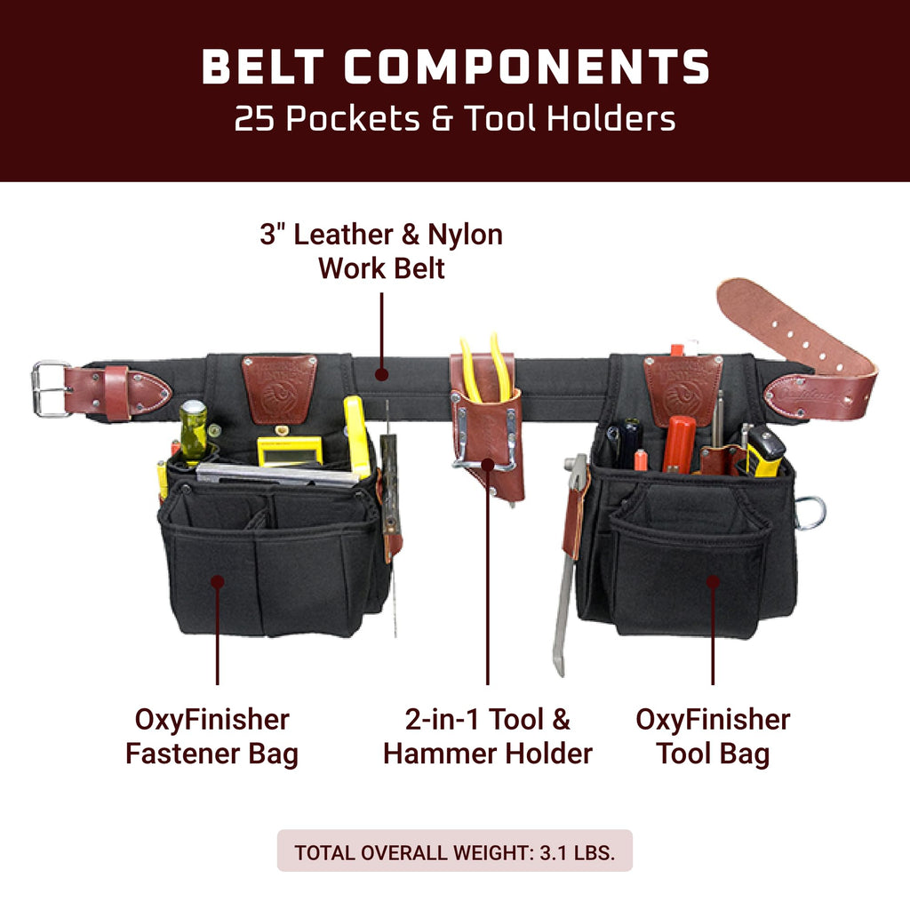 Leather Tool Belt Set with 25 Pockets X202804