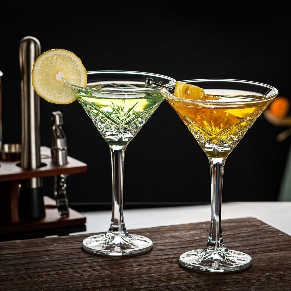 Set of 4 Crystal Stemmed Cocktail Glasses H551581