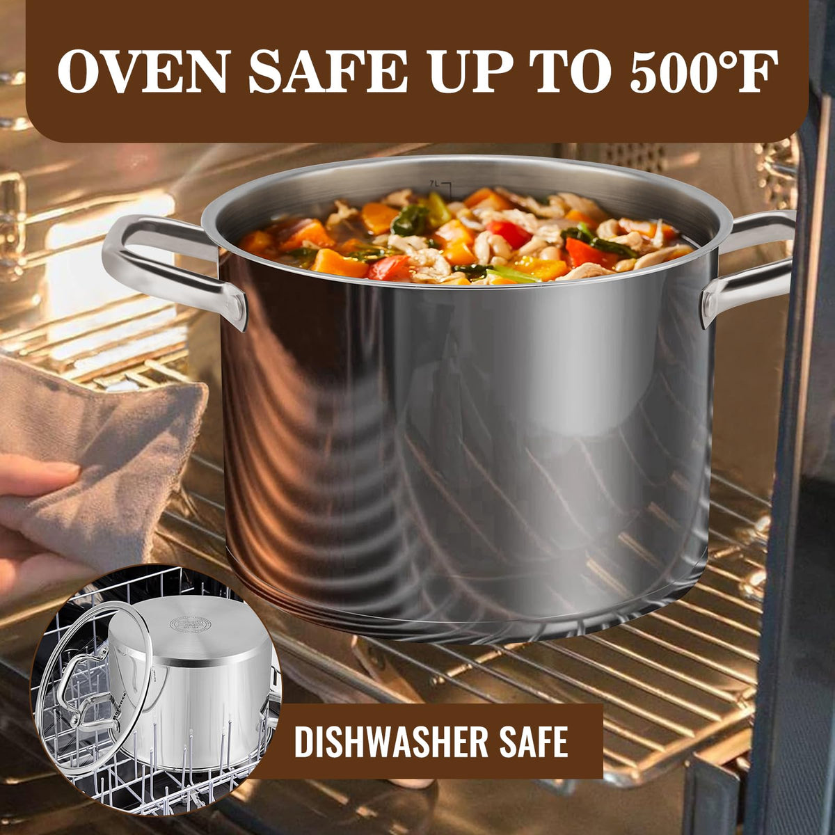 Stainless Steel 8-Quart Stock Pot J54555