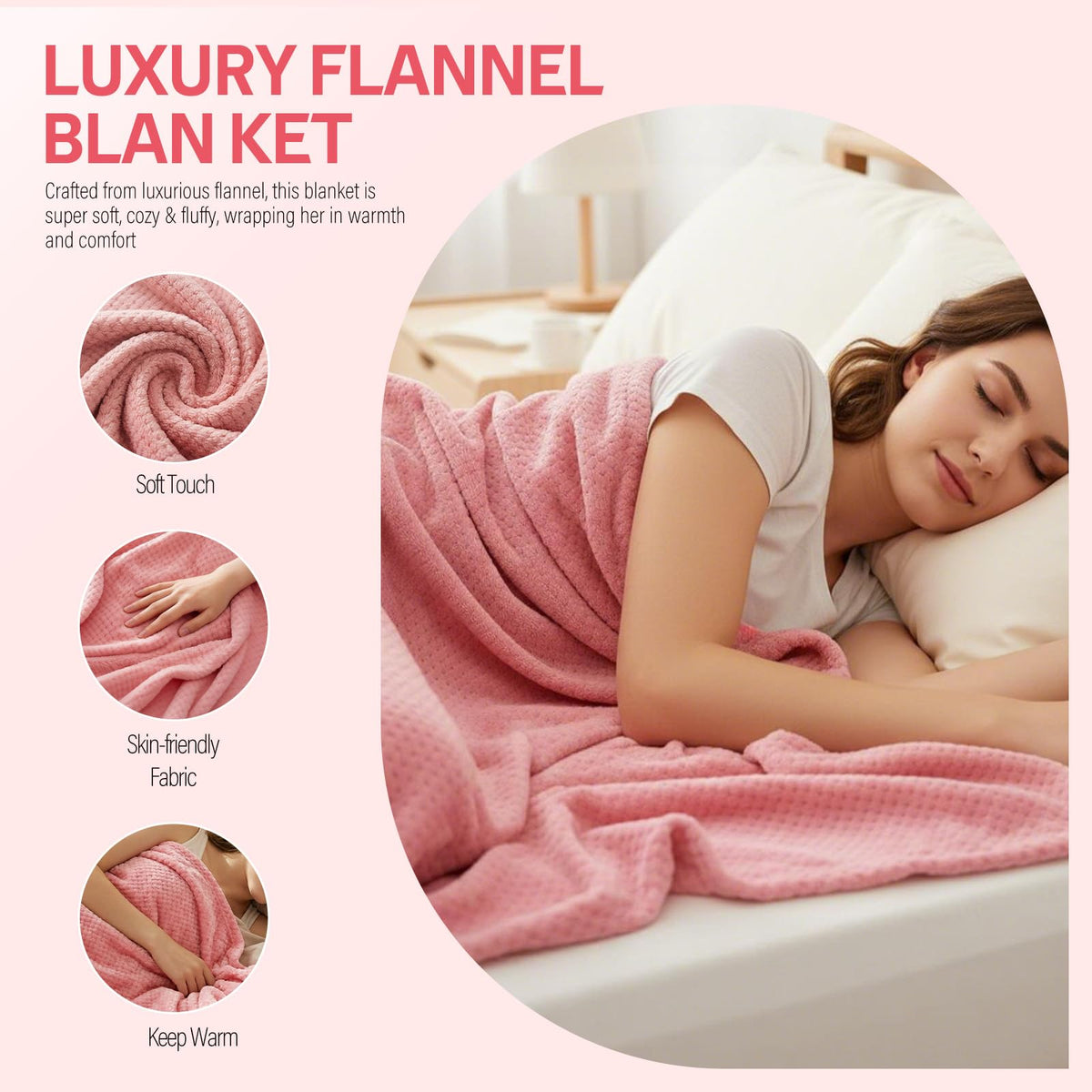 Spa Gift Set with Blanket, Tumbler, Eye Mask, Fuzzy Socks A538327