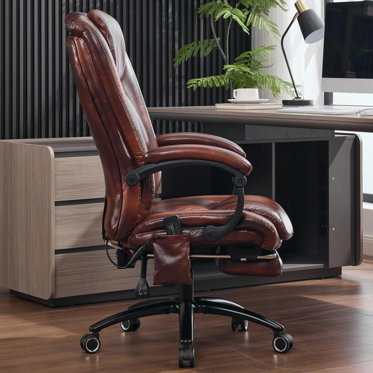 Massage Office Chair with Heat and Foot Rest V85138