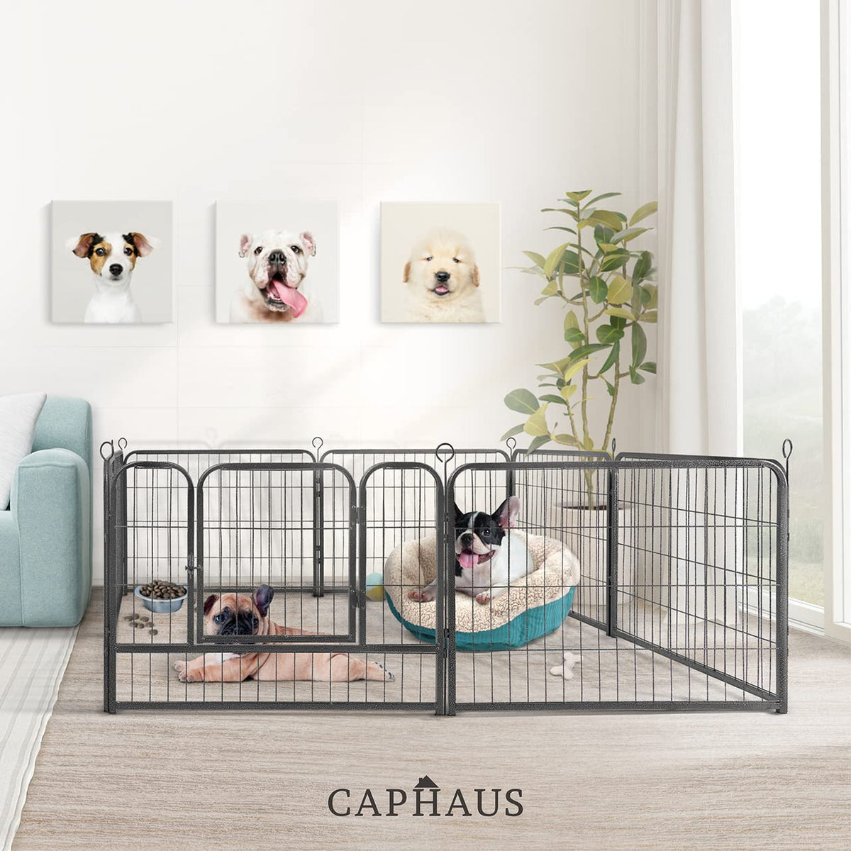 32 Inch Metal Foldable Pet Playpen with Door A9088