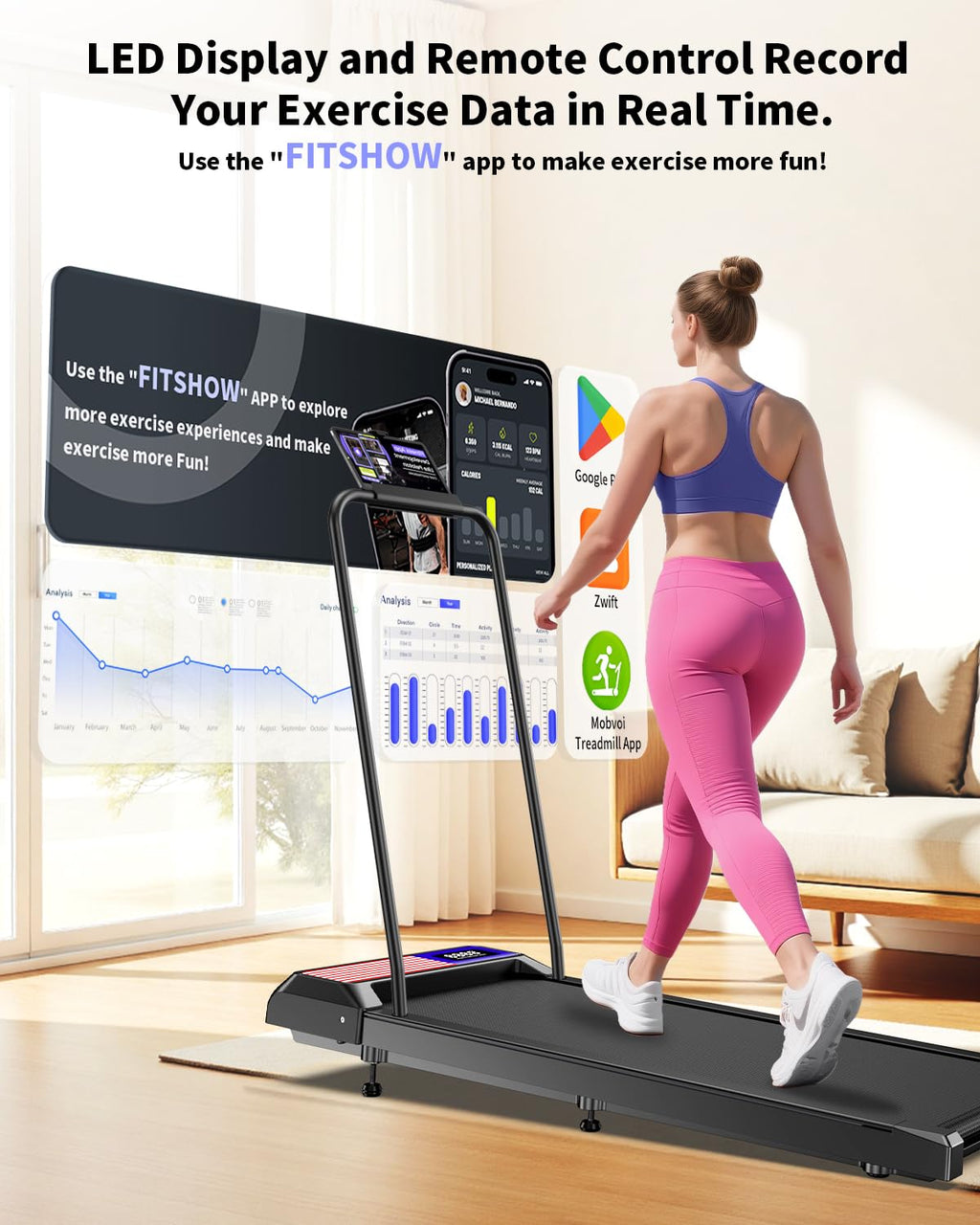 Portable Under Desk Treadmill with Incline T97018