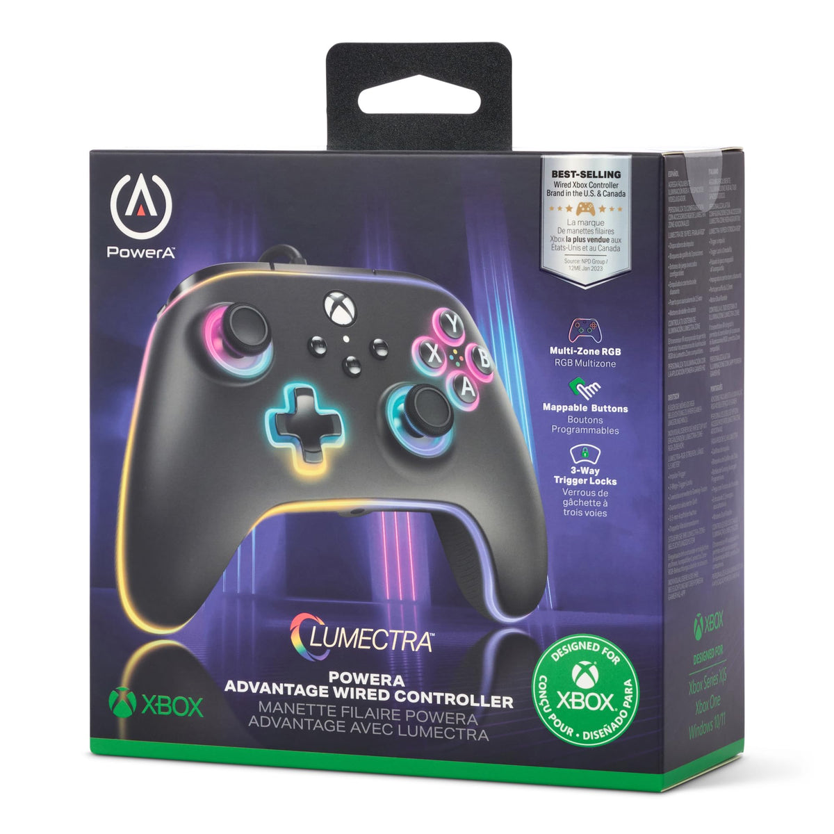 Black Wired Video Game Controller R229