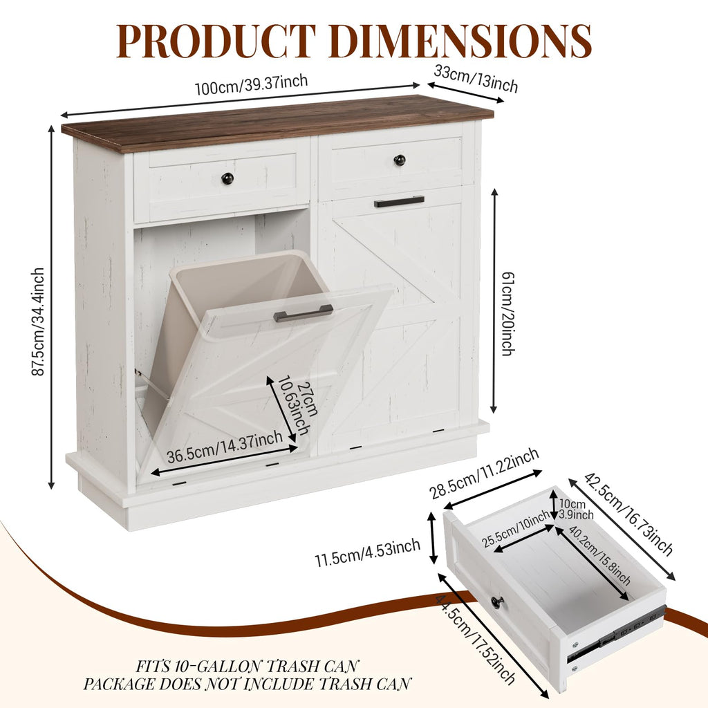 Double 10-Gal Tilt Out Trash Cabinet L559143