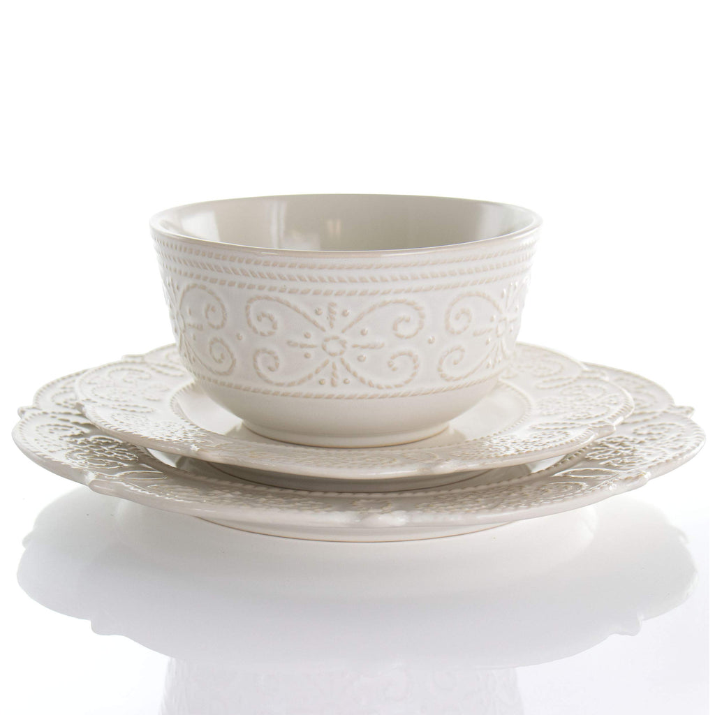 Round Stoneware 16 Piece Dish Set W196859