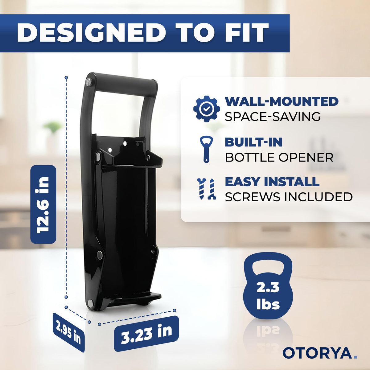 Wall Mounted Heavy Duty Can Crusher with Bottle Opener K15037