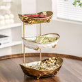 3 Tier Ceramic Fruit Bowl with Metal Stand F6245