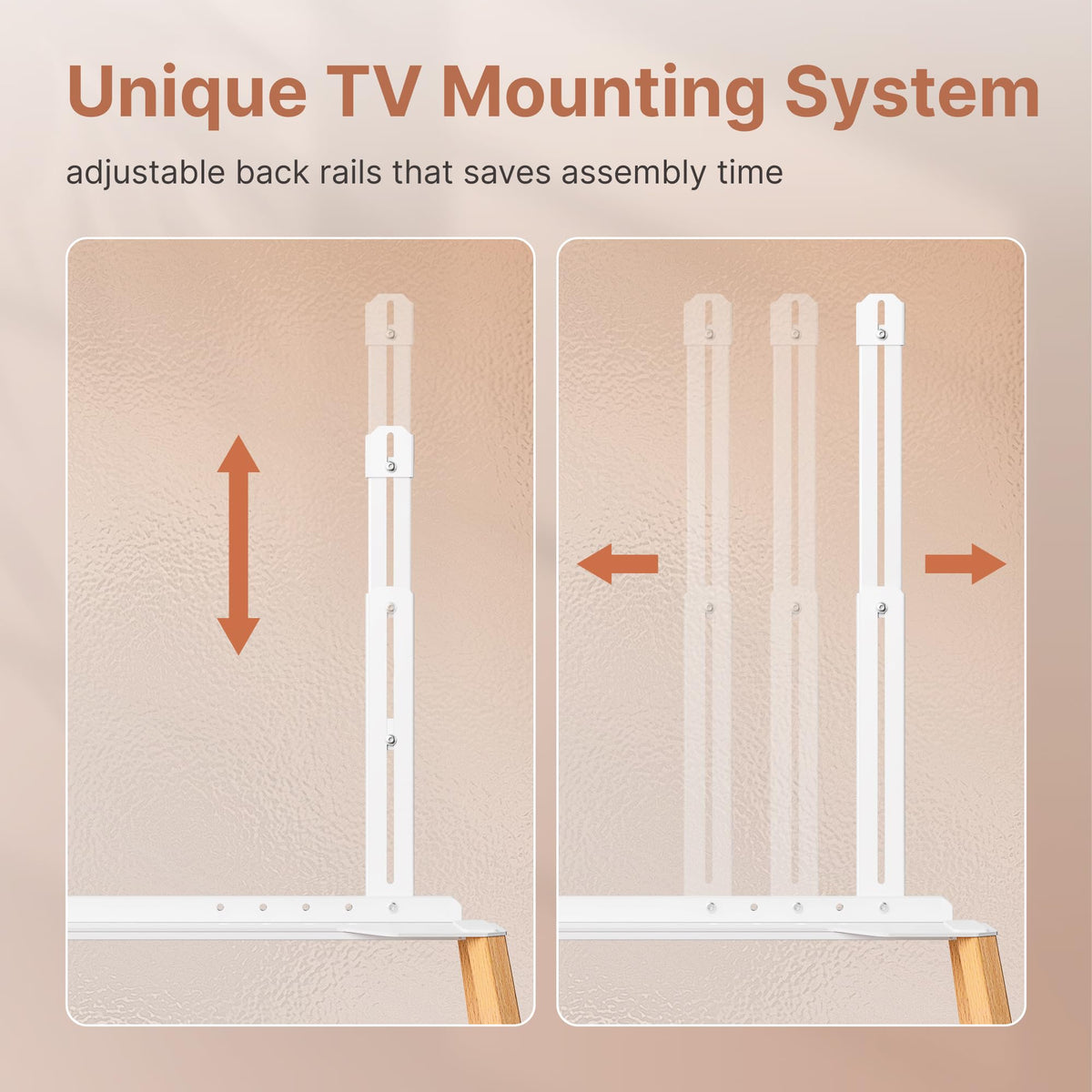 White Rolling Easel TV Stand Z825