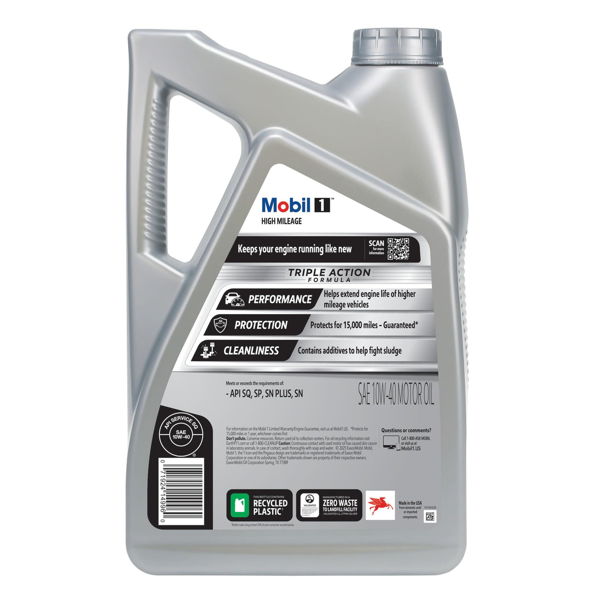 High Mileage Full Synthetic 10W-40 Motor Oil 5 Quart I188