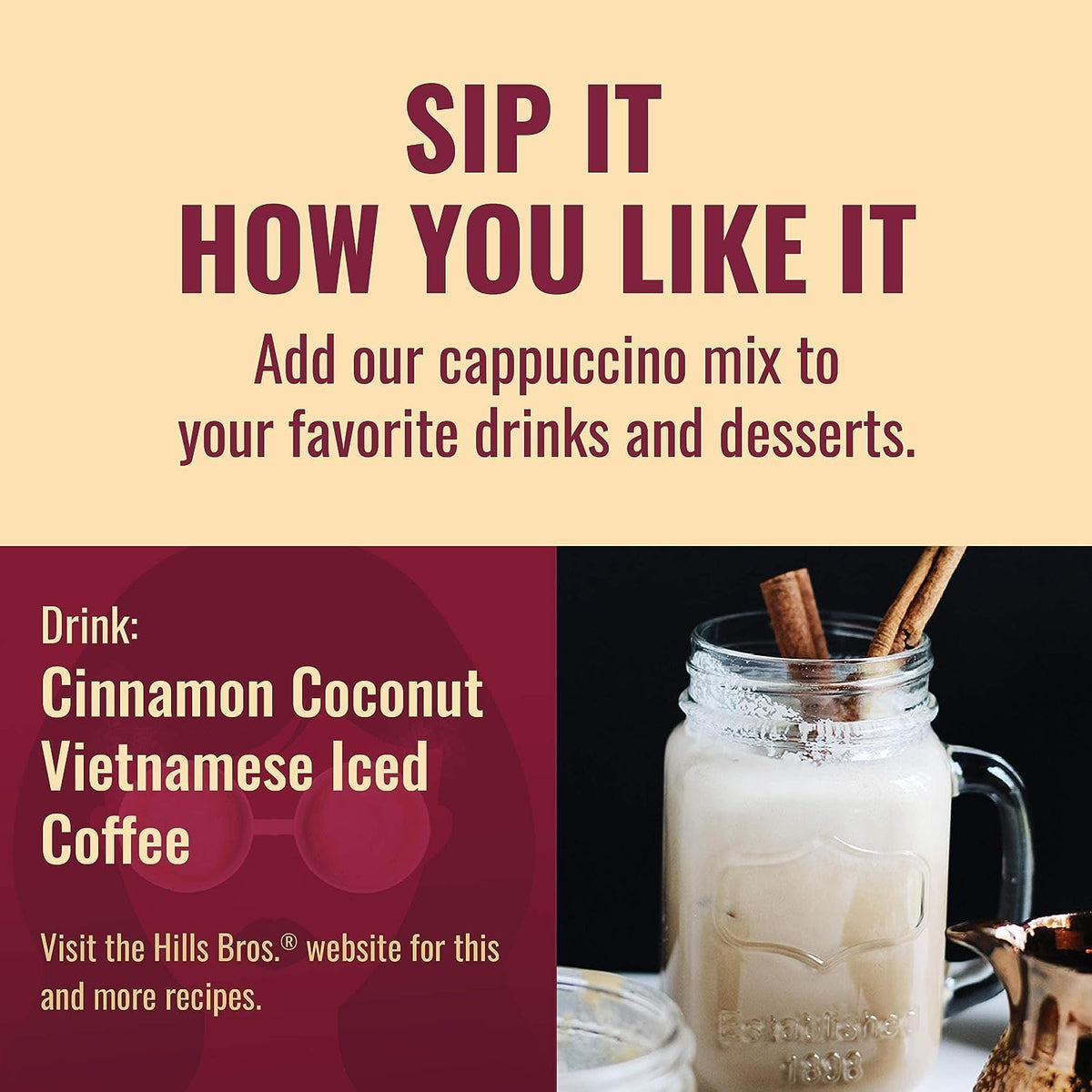 Salted Caramel Instant Cappuccino 14 oz Pack of 6 X2530