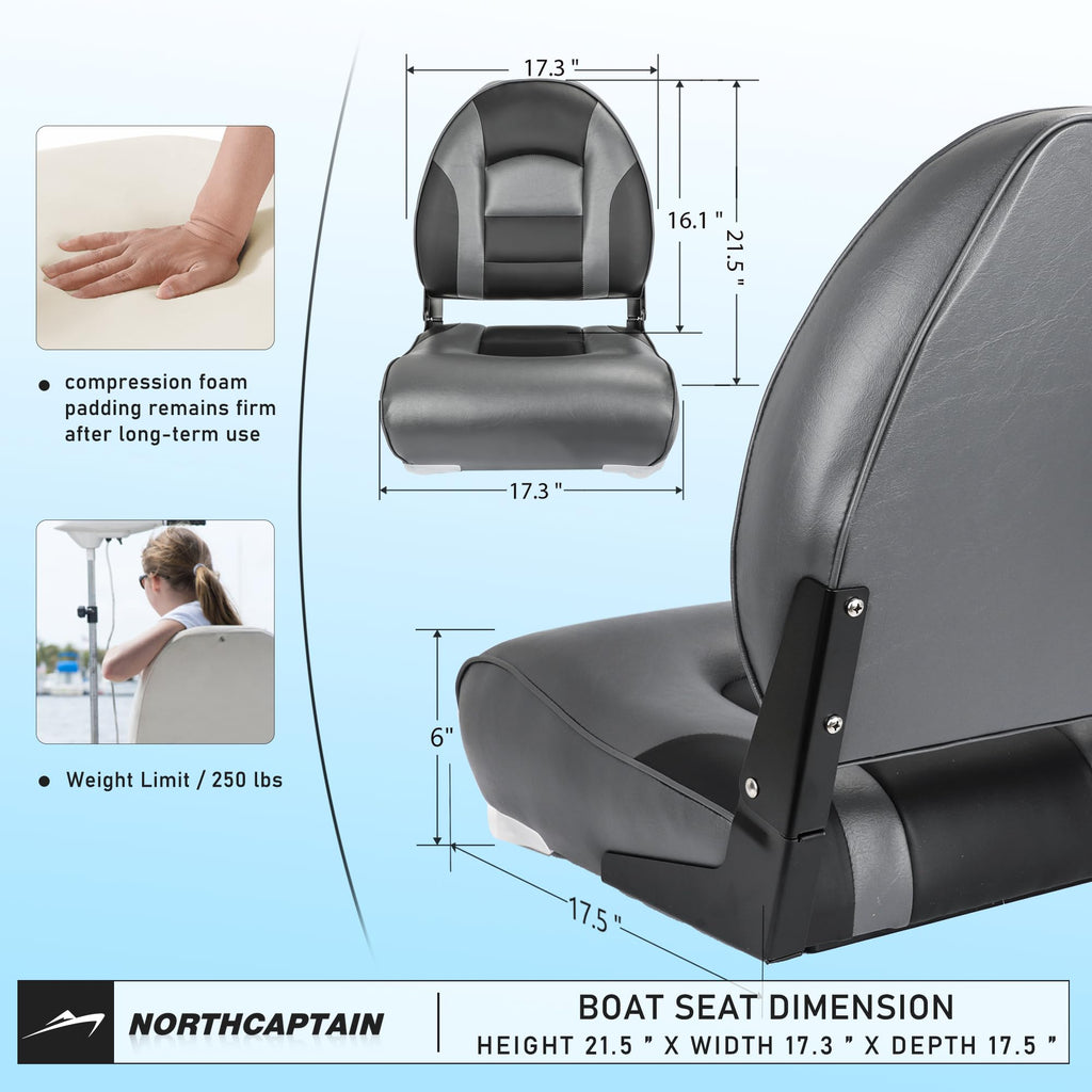 High Back Folding Boat Seat T5356