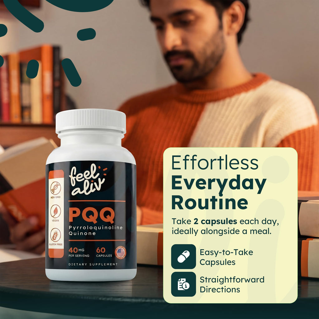 PQQ Supplement 40mg Vegan 60 Capsules L9240