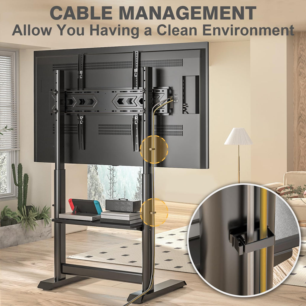 Heavy Duty Rolling TV Stand for 55-100 inch TVs I8926