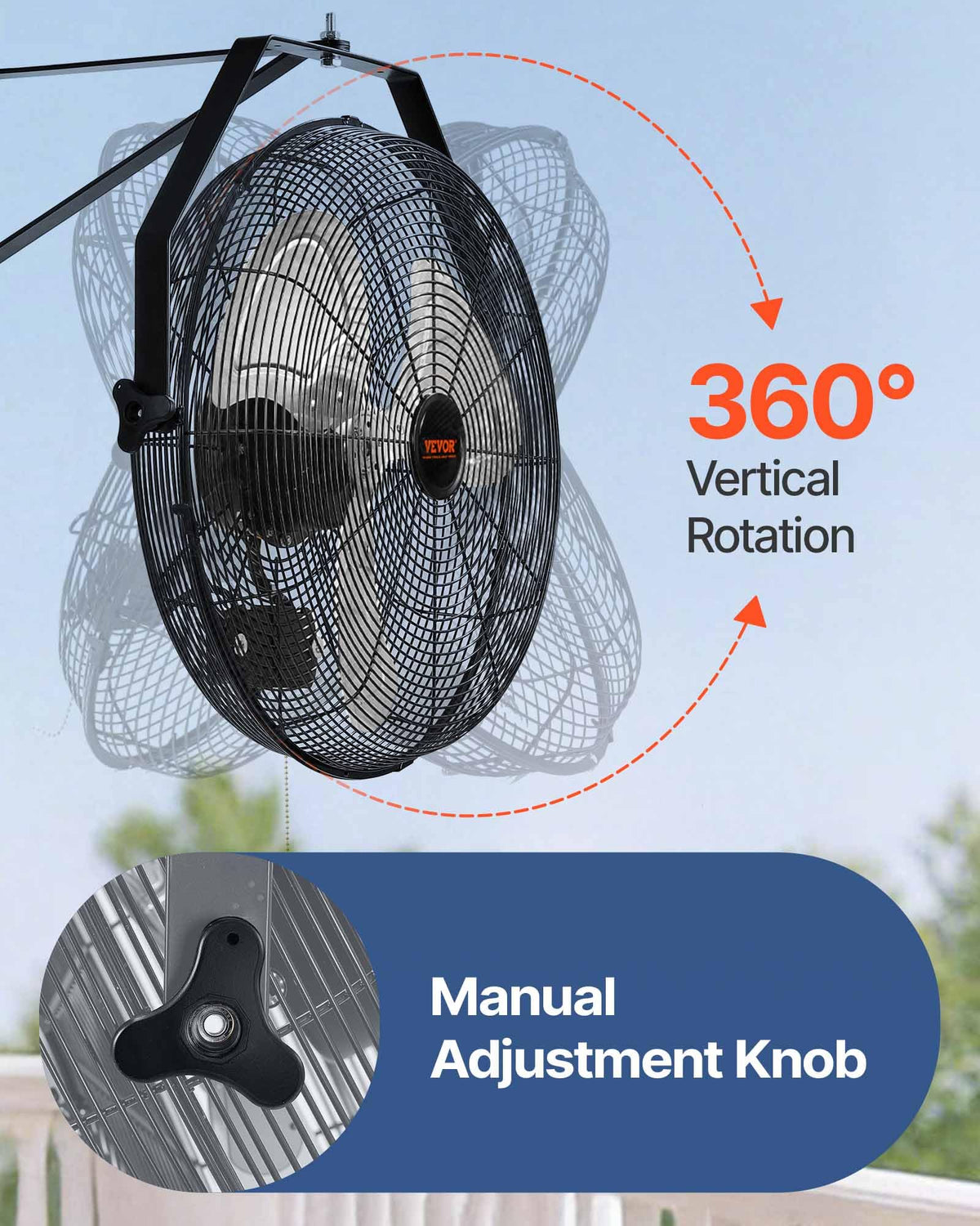 18 Inch 3-speed Wall Mounted Metal Fan X467640