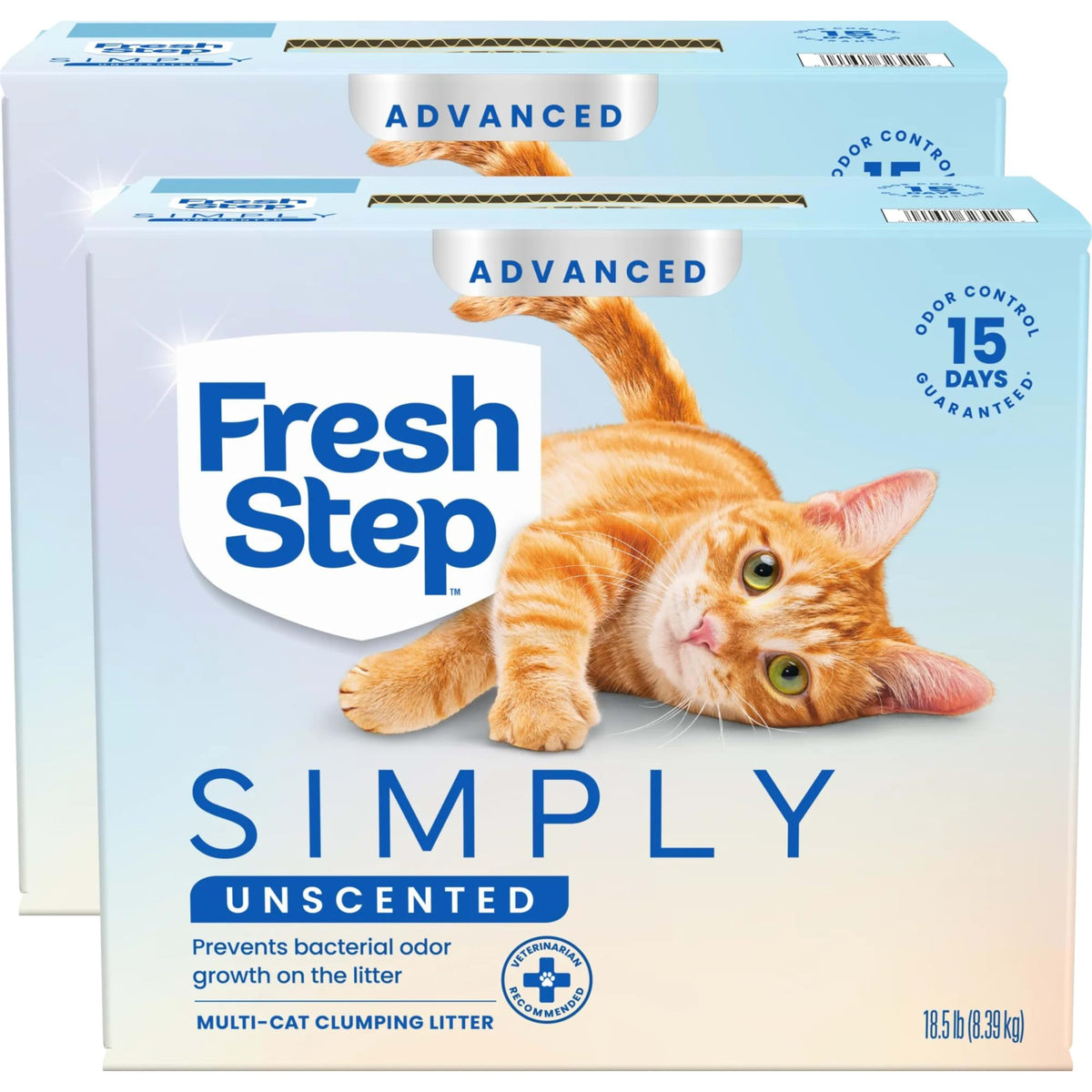 Unscented Multi Cat Clumping Litter, 18.5lb, 2Pk M33963
