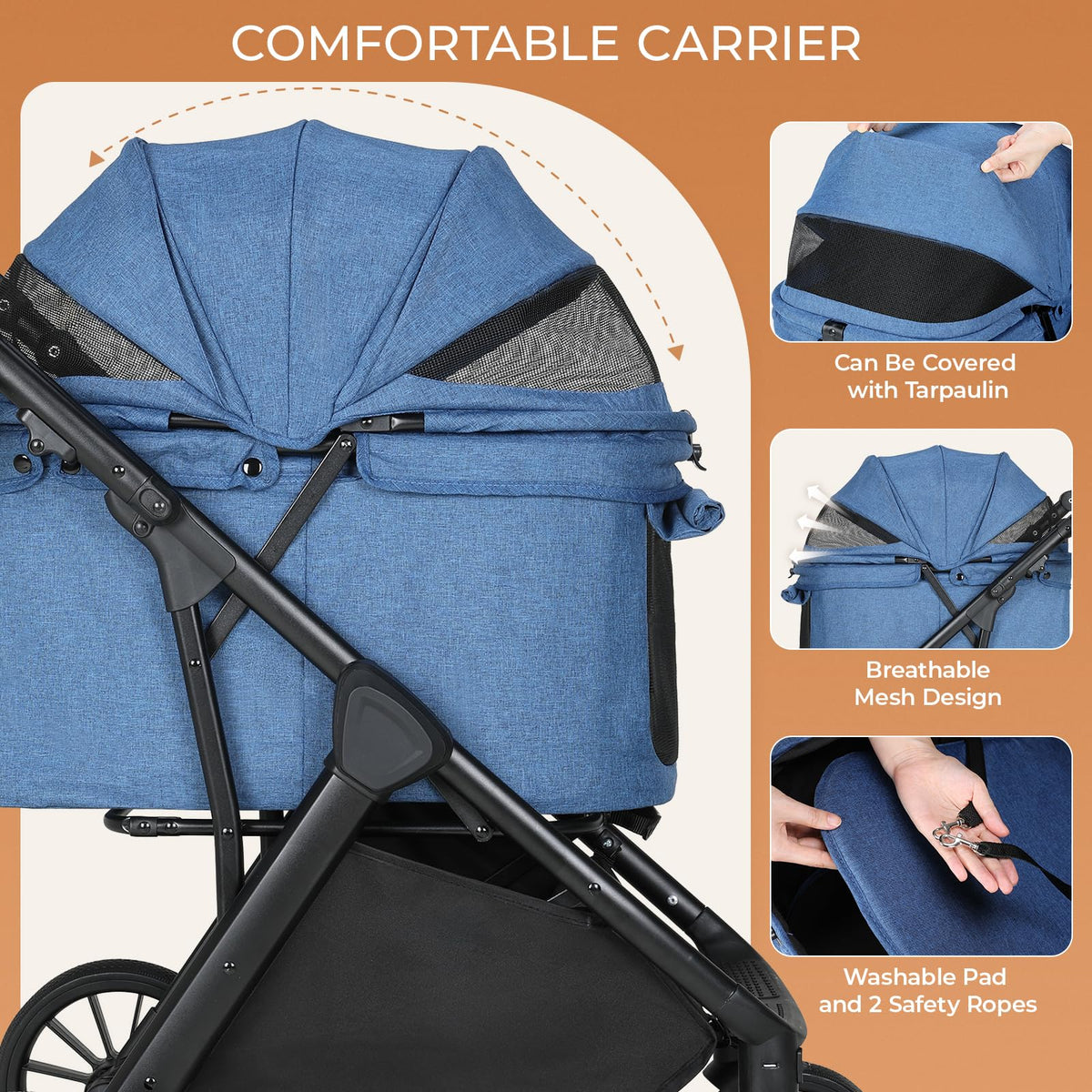 Foldable Dog Stroller O9084