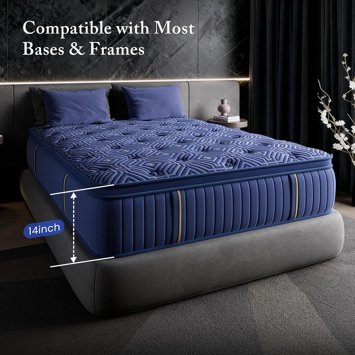 Full Size 12 Inch Medium Firm Gel Memory Foam Mattress V787238