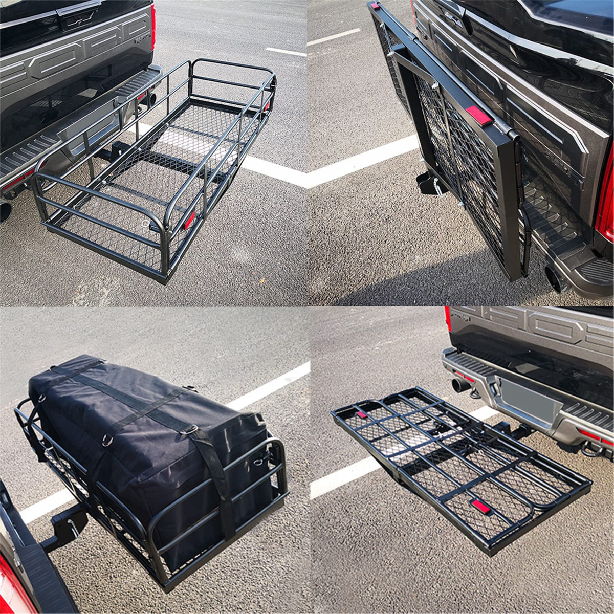 Heavy Duty Folding Hitch Mount Cargo Carrier 60" x 24" x 14.4" P92724