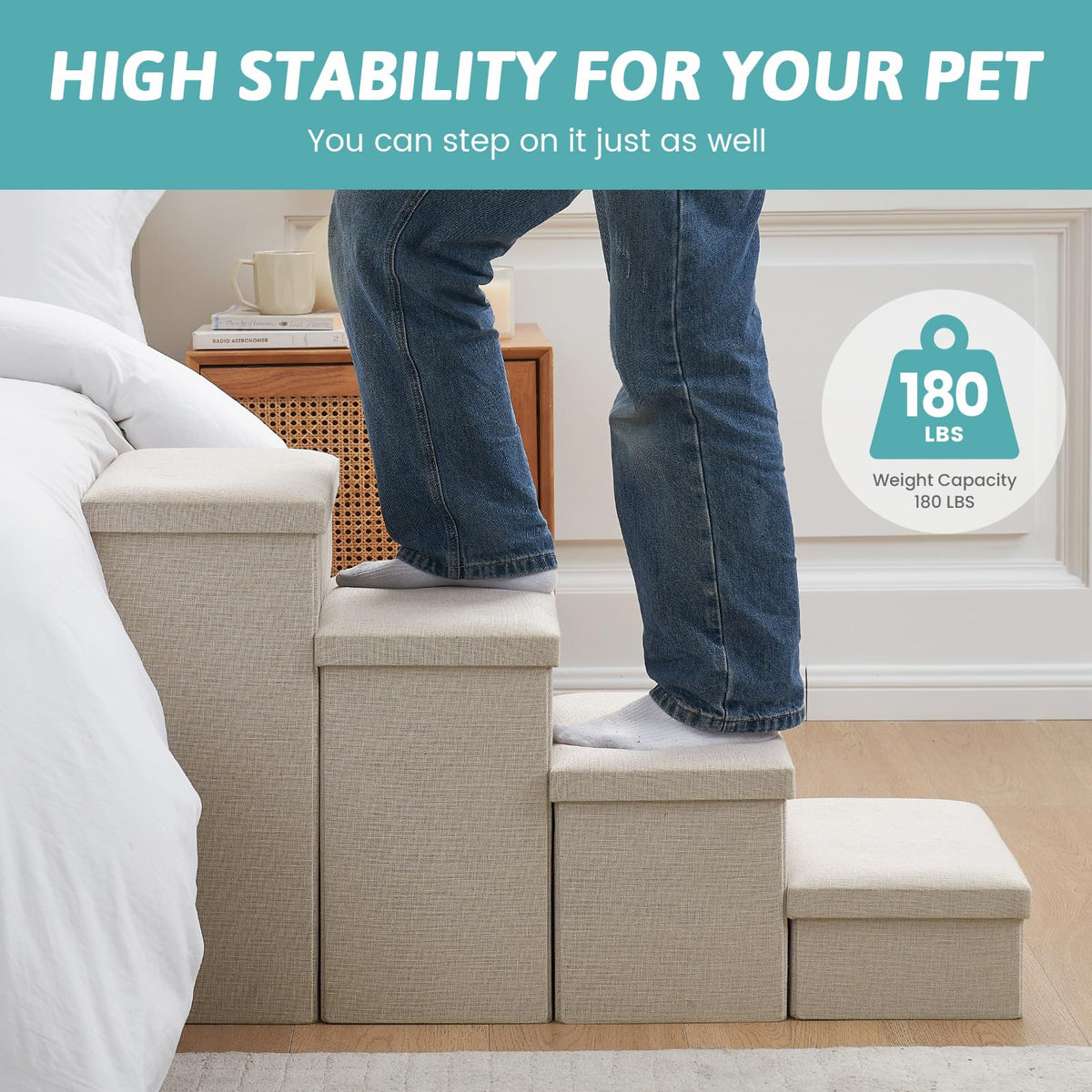 Dog Stairs with Storage, 4-Step C292