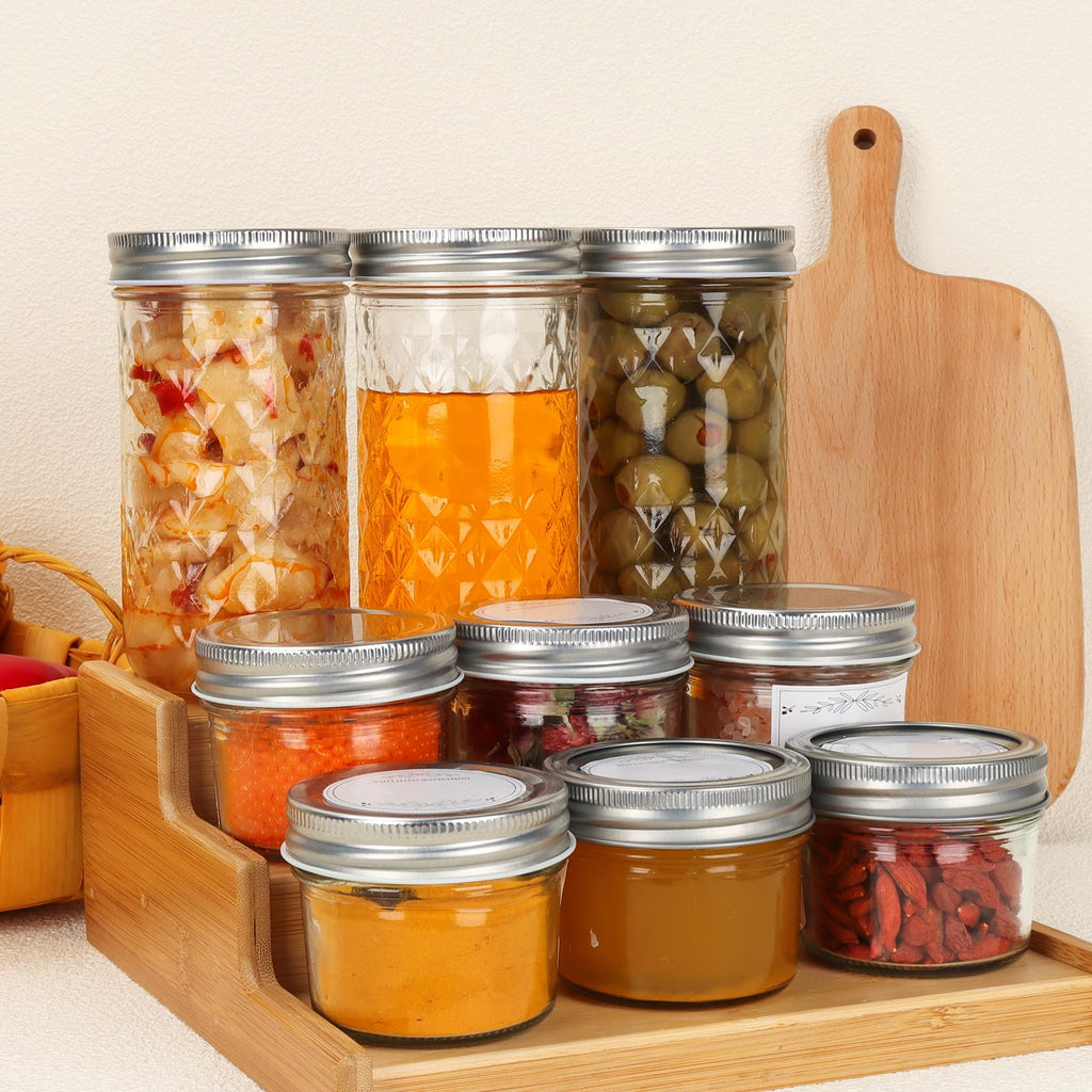 12 oz 20 Pack Glass Mason Jars with Airtight Lids X900