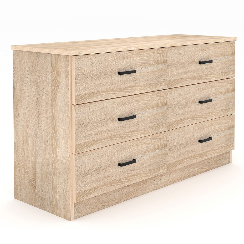 Light Oak 6 Drawer Dresser Y562