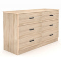 Light Oak 6 Drawer Dresser Y562