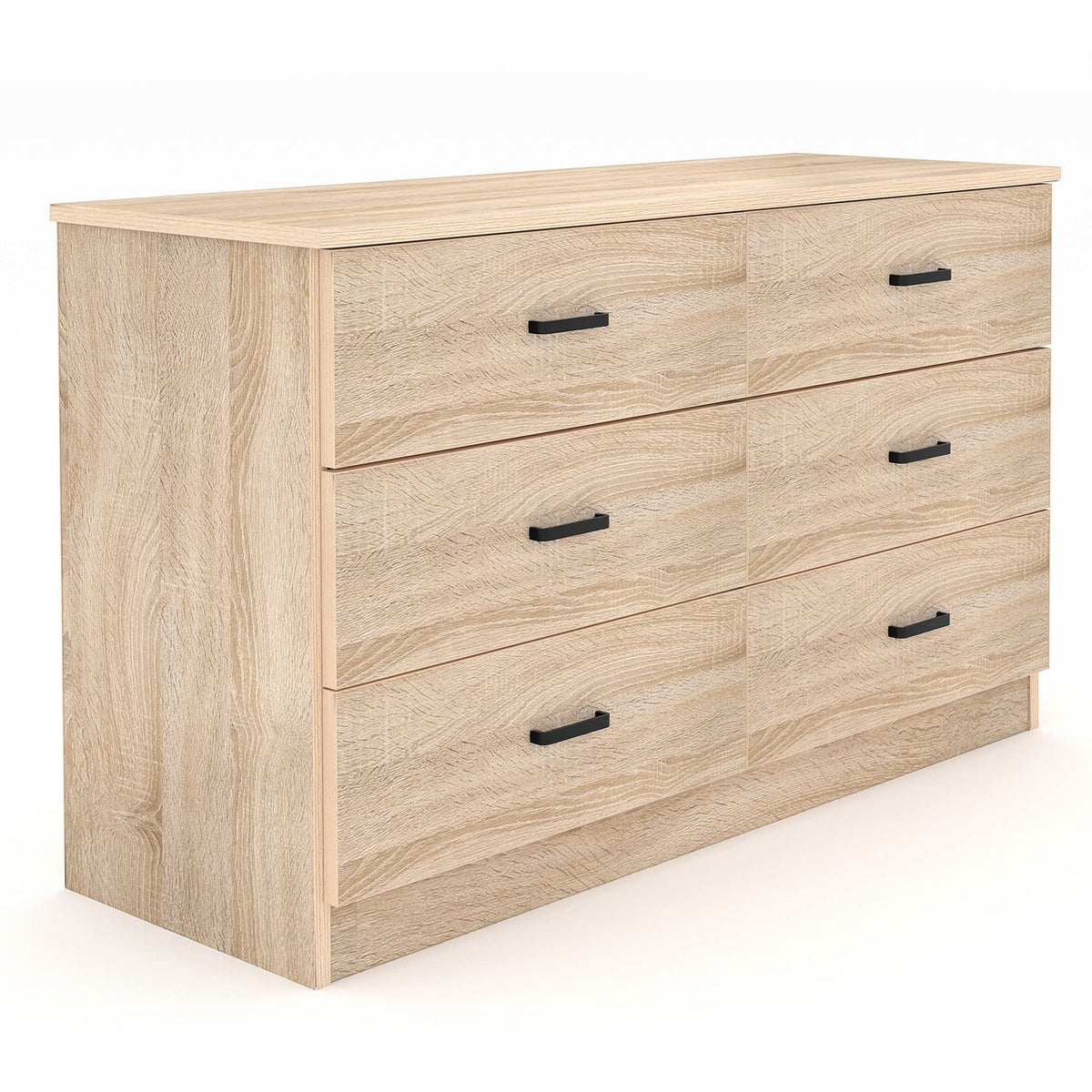 Light Oak 6 Drawer Dresser Y562